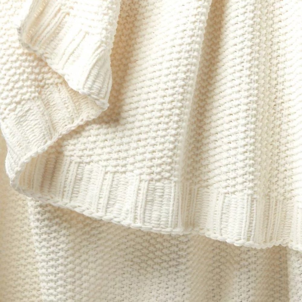 NWT Solid Chenille Knit Throw Blanket from Threshold - Picture 2 of 4